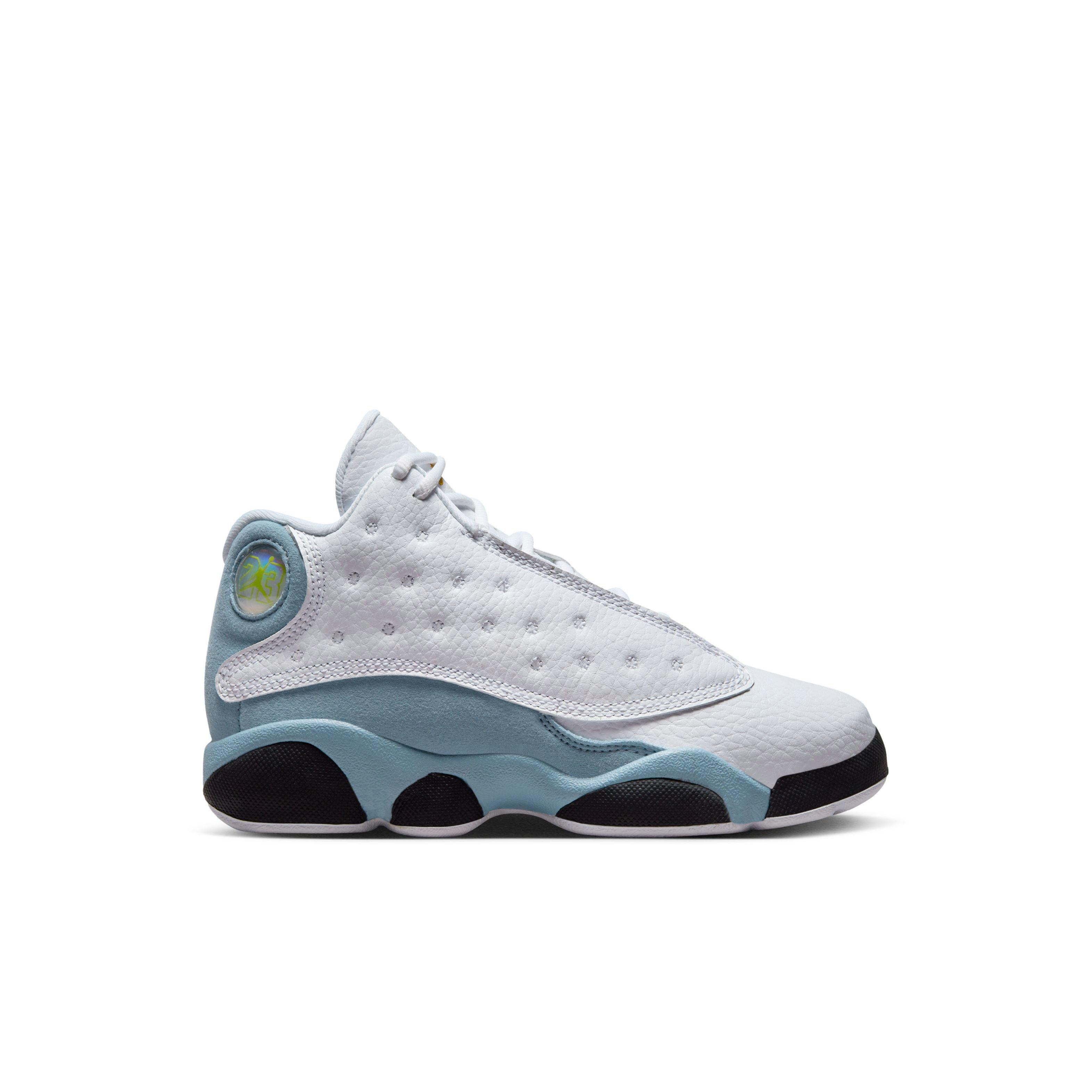 jordan 13 retro blue grey preschool kids shoe